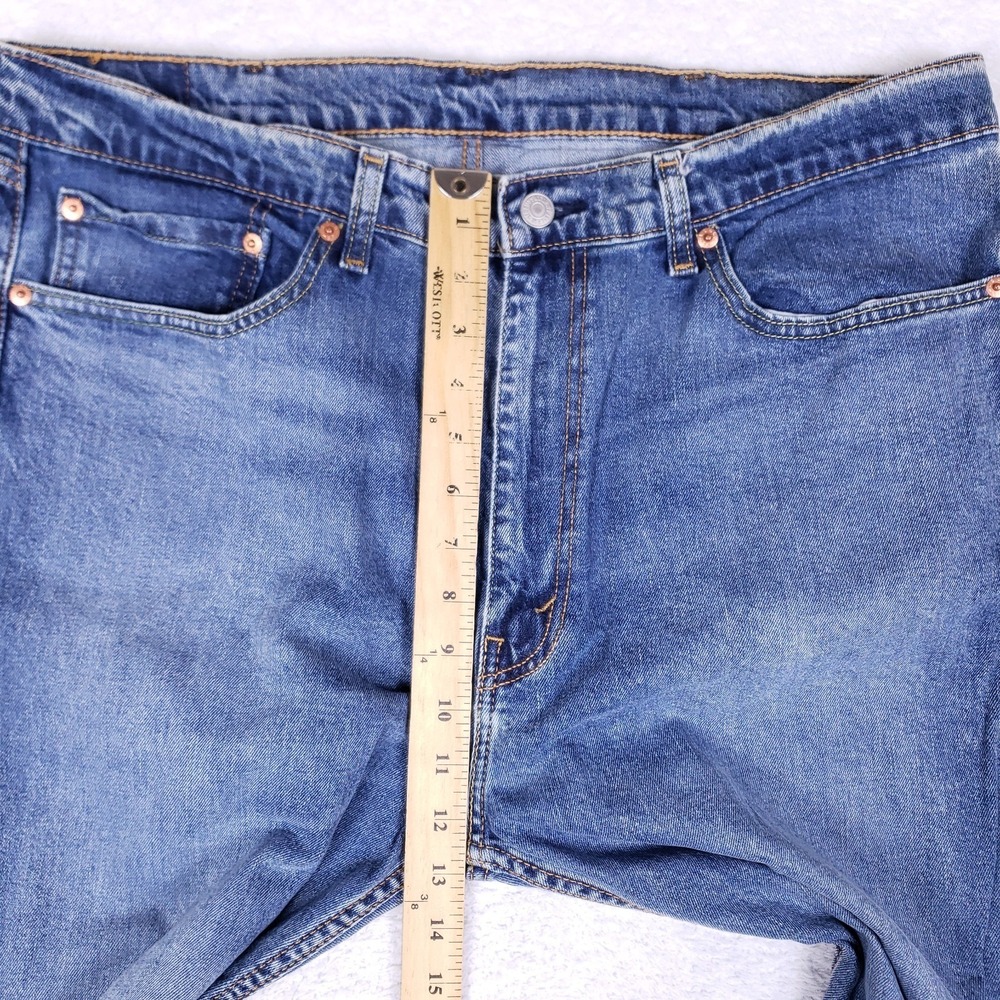 Levi's 505 Straight Leg Jeans 38x30 Blue - Picture 4 of 12